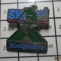 613b Pin's Pins / Beau Et Rare / SPORTS / STATION SPORTS D'HIVER SKI CLUB MONTGENEVRE Le Planter Du Baton ! - Sports D'hiver
