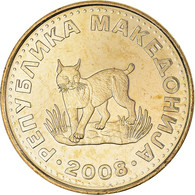 Monnaie, Macédoine, 5 Denari, 2008, SPL, Laiton, KM:4 - Macédoine Du Nord