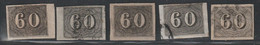 BRESIL - N°14 X5 Obl (1850-66) 60r Noir - Gebraucht