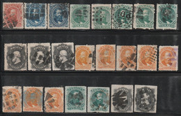 BRESIL - Lot De 23 Timbres Obl (1866-77) Pedro II - Gebraucht