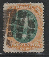 BRESIL - N°47 Obl (1878) Pedro II : 300r Orange Et Vert - Gebraucht