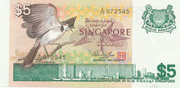 BILLET   SINGAPORE  FIVE DOLLARS - Singapur