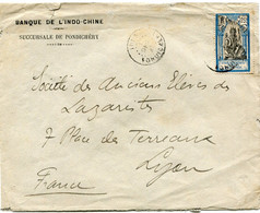 INDE FRANCAISE LETTRE DEPART PONDICHERY 31 DEC ? POUR LA FRANCE - Cartas & Documentos