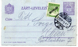18.2.1919 Intero Spedito A WIEN Da DEBRECZEN - Cartas & Documentos