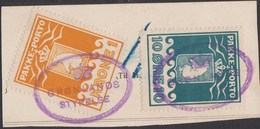 1930. GRØNLAND. PAKKE-PORTO. 1 Kr. Yellow And 1915 10 øre Blue. Thiele Letterpress. Perf. 11... (Michel 11A+) - JF528324 - Spoorwegzegels