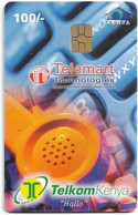 Kenya - KPTC - Orange Handset, 31.12.2001, Gem5 Red, 100Sh, Used - Kenia