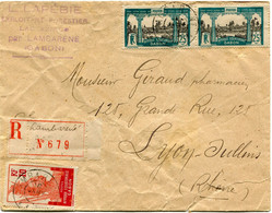 GABON LETTRE RECOMMANDEE DEPART LAMBARENE 10 JANV 24 GABON POUR LA FRANCE - Lettres & Documents