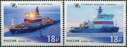 RUSSIA 2022 TRANSPORT Vehicles. Ships ICEBREAKERS - Fine Set MNH - Unused Stamps