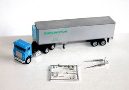 CAMION POIDS LOURD 1/87, TRANSPORT: TRACTEUR NORTHERN + SEMI REMORQUE BURLINGTON - AUTOMOBILE MINIATURE (1712.20) - Echelle 1:87