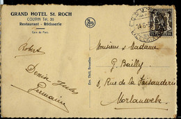 Carte-vue ( Couvin:Grand Hôtel St Roch) Obl. COUVIN  - Villégiature  14/06/1937 - Poste Rurale