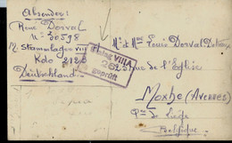 Photo-carte ( René Dorval Matricule: 30598) Griffe Stalag VIIIA 26 Vers Moxhe - Liège - Esercito