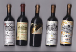 Lot De 5 Magnets Thème Vin - Latour Martillac, Belgrave, Pédesclaux, Haut Sarpe Et Haute Serre - Années 80 - Reclame