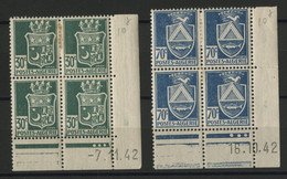 ALGERIE N° 185 + 188 DEUX COINS DATES Neufs * Voir Description - Unused Stamps