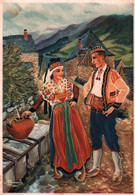 16482  Vallée De BETHMALE  AYET ( Couple Bethmalais  En Costume Folklore, Sabots, Cruche) Homualk   ( 2 Scans )09 Ariège - Sonstige & Ohne Zuordnung