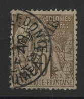 N° 30 Cote 110 € 30 Ct Brun Surchargé N. Elle / CALEDONIE (2 Dents Courtes) Obl. C. à D. Nouméa 18/6/94 - Usati