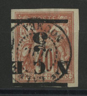N° 6a Cote 40 € SURCHARGE RENVERSEE Obl. C. à D. N.elle CALEDONIE Nouméa 1/7/84 TB - Used Stamps