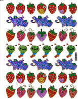 Früchte Gemüse Aufkleber Metallic Look / Fruit Vegetable Sticker 1 Sheet - Scrapbooking