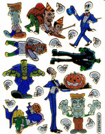 Halloween Monster Aufkleber Metallic Look / Ghost Sticker 1 Sheet - Scrapbooking