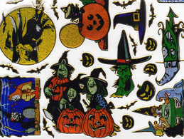 Halloween Monster Aufkleber Metallic Look / Ghost Sticker 1 Sheet - Scrapbooking