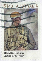 AUSTRALIA 2020 $1.10 Multicoloured, Anzac Day-Paintings - "A Man" 1921 AWM, Die-Cut Self Adhesive SG 5241 FU - Gebraucht