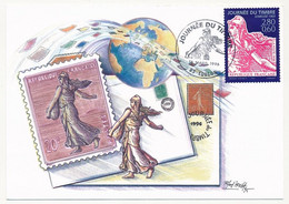 FRANCE => Carte Fédérale - 2,80 + 0,60 - Journée Du Timbre Semeuse - 83 Toulon - 16 Mars 1996 - Stamp's Day