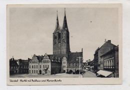 0-3500 STENDAL, Marktplatz, Rathaus, Marienkirche, Verlag Schöning - Stendal