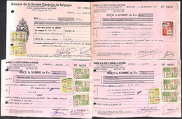 Lot 61 Documents Quittance Andenne Seilles Banque Société Générale 1943-1952 - Dokumente