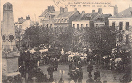 CPA COMMERCE - 14 - Saint Romain De Colbosc - La Place Du Havre Un Jour De Foire - Vaches - Marchés