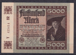 Germany - 1922 - 5000 Mark  -R80a.. UNC - 5000 Mark