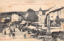 CPA COMMERCE - LE TARN - 30 - Brassac - L'obélisque De La Place Du Pont Un Jour De Marché - Labouche Frères Toulouse - Marchés