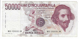 50.000 LIRE BERNINI I° TIPO CIRCOLATA 1984 SERIE MD - 50000 Liras