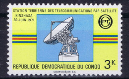 Congo Democratic Republic Space 1971 Opening Of Kinshasa Satellite Telecommunications Ground Station For TV And Meteosat - Andere & Zonder Classificatie