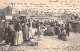 CPA COMMERCE - MARSEILLE - Le Vieux Port - Débarquement D'oranges - Phototypie Lacour1051 - Dos Non Divisé - Marchés