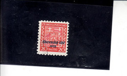 SLOVACCHIA  1939 - Yvert 3°  - Soprastampato - Oblitérés