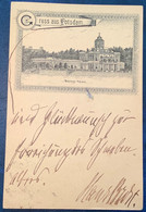 1888 ! GRUSS AUS POTSDAM MAMORPALAIS Litho Vorläufer Ak Deutsches Reich 1880 Mi40(Ansichtskarte Cpa Précurseur Postkarte - Potsdam