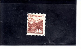 SLOVACCHIA  1939/43 - Yvert  43  - Serie Corrente --.- - Oblitérés