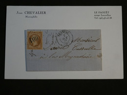 BL10 FRANCE   BELLE LETTRE  1863 BRASSAC A LA MEYNAUDAIRE ++ N°21 + + AFFR. PLAISANT ++ - 1862 Napoléon III.