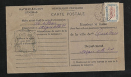 France  Carte De Ravitaillement Avec Le  Service N° 15A  Oblitéré Saint Antonin  ( 06 )  B/TB Voir  Scans Soldé ! ! ! - Brieven & Documenten