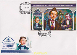 623058 MNH DJIBOUTI 2019 135 AÑOS DE LA MUERTE DE PAUL MORPHY - Djibouti (1977-...)