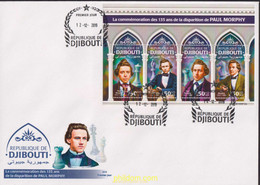 623054 MNH DJIBOUTI 2019 135 AÑOS DE LA MUERTE DE PAUL MORPHY - Djibouti (1977-...)