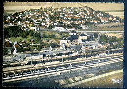 Cpsm Du 95 Fosses - La Gare -- Vue Générale Aérienne    Aout22-119 - Fosses