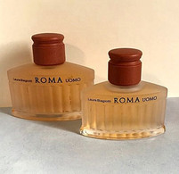 2 Flacons Factices "ROMA UOMIO" De Laura Biagiotti  Pour Collection Ou Décoration - Dekoflaschen - Factisen