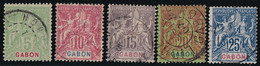 Gabon N°19/23 - Oblitéré - TB - Usados