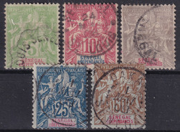 SÉNÉGAL 1900/01 - Canceled - YT 21-25 - Used Stamps