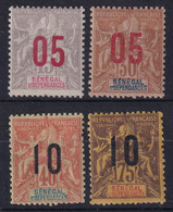 SÉNÉGAL 1912 - MLH - YT 47, 49, 50, 52 - Neufs