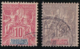 Guadeloupe N°41/42 - Oblitéré - TB - Used Stamps