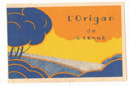 CARTE PARFUMEE PUBLICITAIRE  : " Parfum G LENNE L'Origan " - Anciennes (jusque 1960)