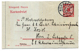 1.02.09 Biglietto Postale Per WIEN I, Da MUNCHEN - Otros & Sin Clasificación