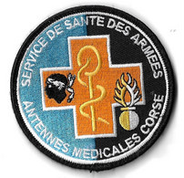 Ecusson GENDARMERIE SERVICE DE LA  SANTE DES ARMEES ANTENNES MEDICALES CORSE - Police & Gendarmerie