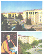 Turkmenistan:Ashgabat, Academy Of Sciences, Writer Berdy Kerbabayev, Gorky University Main Building, 1974, Large Size Po - Turkmenistán